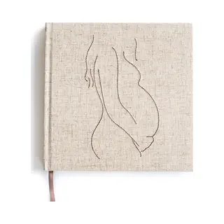 Leukigheidjes - Zwangerschapsdagboek - Negen Maanden Dagboek - Linnen Cover - Stiksel