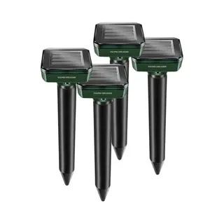 Vulpes Goods® Verjager - Mollenverjager - 4 Stuks - Muizenverjager - Mollenbestrijding - Werkt Op Zonne-energie - Waterdicht - Diervriendelijk -
