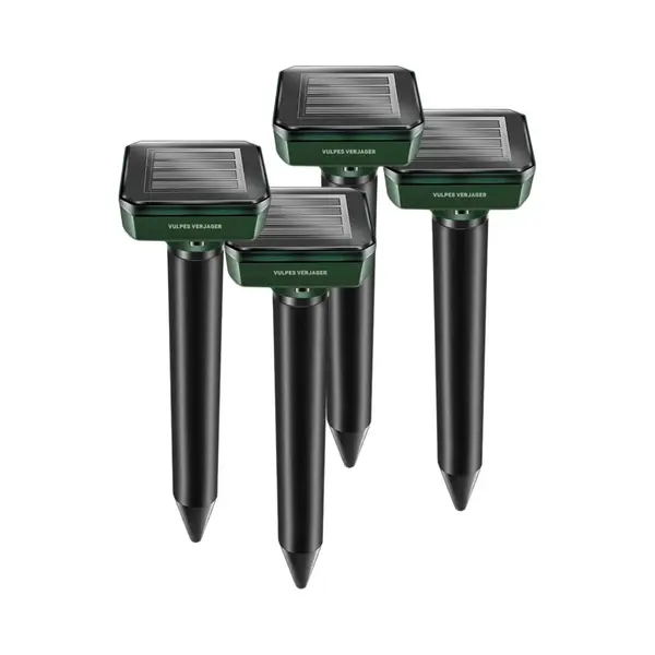 Vulpes Goods® Verjager - Mollenverjager - 4 Stuks - Muizenverjager - Mollenbestrijding - Werkt Op Zonne-energie - Waterdicht - Diervriendelijk - thumbnail