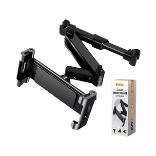 Drivv. Luxe Tablet Houder Auto - Hoofdsteun - 360 Graden Draaibaar - Geschikt Voor Tablet, Telefoon En Meer