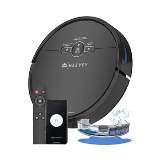 Heevey Robotstofzuiger Zwart - Dweilrobot - Automatisch Opladen - 120 Min Werking