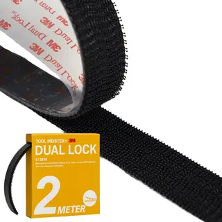 3M Dual Lock – 2 Meter – Heavy Duty Klittenband Zelfklevend – Dubbelzijdig Velcro Tape - Zwart - SJ3550CF