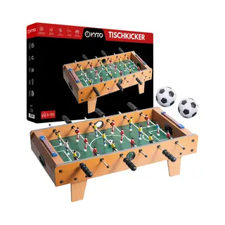 Kyto Tafelvoetbal Voor Kinderen En Volwassenen, Voetbaltafel, Tafelvoetbal 70x35cm, Van Hout, Incl. 2x Voetbal Balletjes