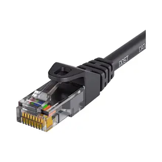 Qost - CAT6 Internetkabel - Cca / Utp - 10 Gbps / 250 MHz - RJ45 Connectoren - Patchkabel / Netwerkkabel - 1 Meter - Zwart