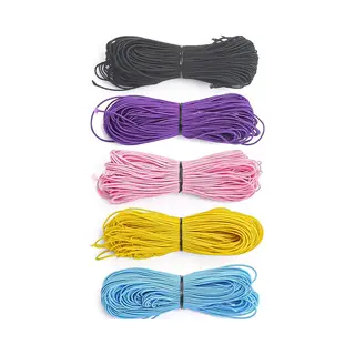 Foxoo Elastisch Koord Voor Armbandjes Maken – Set Met 5 Kleuren – 5x 25 M – Dikte 1 Mm