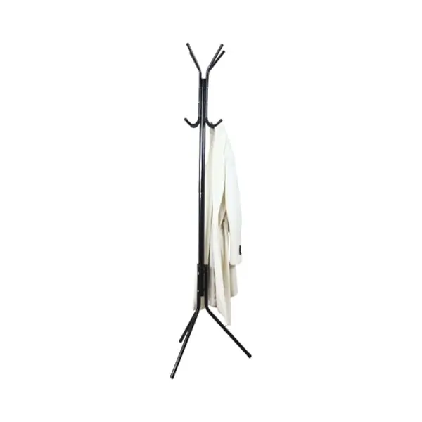 Misou Kapstok - Staand - 8 Haken - Zwart - Metaal - 171 Cm - Industrieel thumbnail