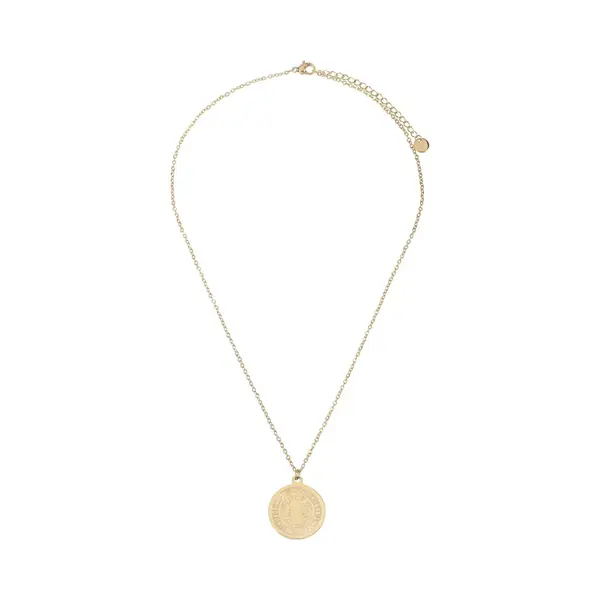 The Jewellery Club - Mandy Necklace - Ketting - Dames Ketting - Munt Ketting - Stainless Steel - Goudkleurig - 40 Cm thumbnail