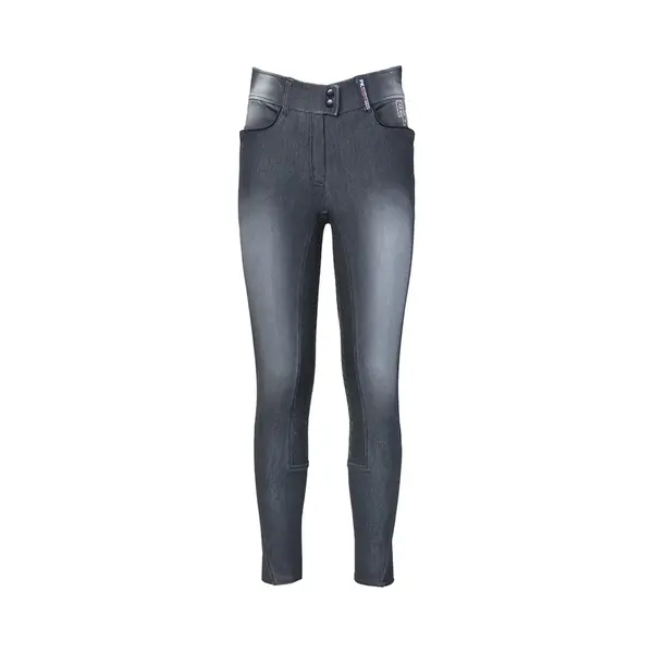 Pk International Sportswear - Breeches - James Full Grip - Black Grey Jeans thumbnail