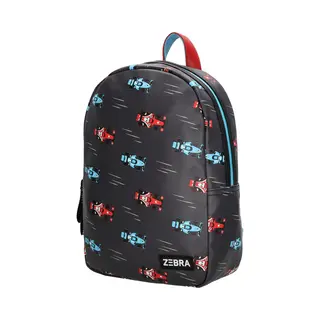 Zebra Trends Zebra Max Rugzak - Schooltas - A4-formaat - Praktische Indeling - Flessenhouder - Kinderrugzak/rugtas - Raceauto Zwart
