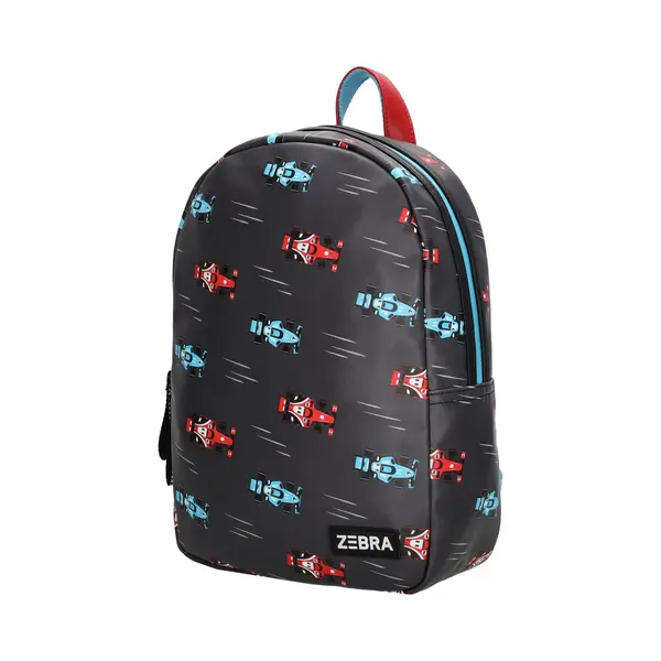 Zebra Trends Zebra Max Rugzak - Schooltas - A4-formaat - Praktische Indeling - Flessenhouder - Kinderrugzak/rugtas - Raceauto Zwart thumbnail