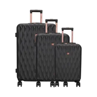 Charm London Honey Koffer 20-24-28 Inch - Kofferset - Tsa Slot - Travel - Reizen - Hardcase - Zwart