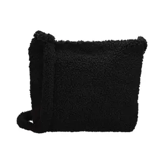 Beagles Navarra Crossbody Schoudertas Soft Teddy Bag - Dames Tas - Zwart