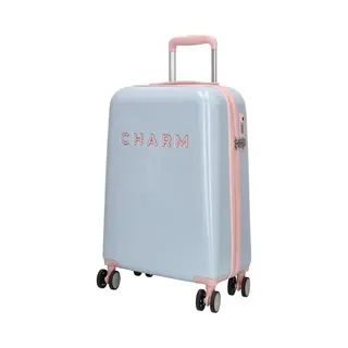 Charm London Capetown Reiskoffer 55 X 36 X 20 Cm - Handbagage - Hardcase - 40 Liter - Veilig Tsa Slot - Lichtgewicht Koffer - Travel - Babyblauw
