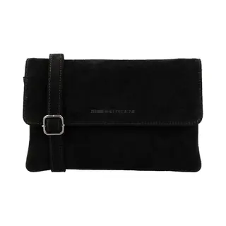 Hide & Stitches Brazos Schoudertas - Clutch - Crossbody - Suede - Leer - Leren Dames Tas - Zwart