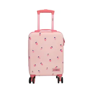 Zebra Trends Avonturier Koffer - Kinderkoffer - Abs - Zwenkwielen - Handbagage Trolley Koffer - Aardbei.