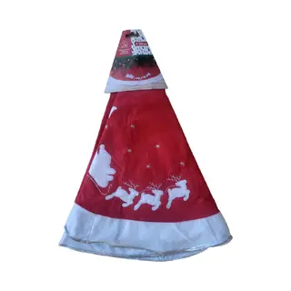 Kerstboomrok Rood Met Witte Hertjes 120 Cm Doorsnee - Kerstboomkleed Voor Kerstboom - Kleed Voor Onder Kerstboomstandaard