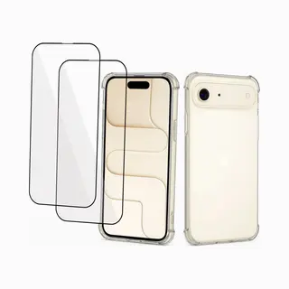 ChiGuard Hoesje & 2x Screenprotector Geschikt Voor IPhone 17 Air Hoesje Screenprotector - Full Screen - Gehard Glas Cover + Shock Proof Case –