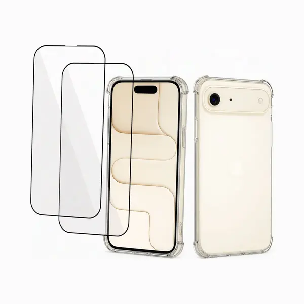 ChiGuard Hoesje & 2x Screenprotector Geschikt Voor IPhone 17 Air Hoesje Screenprotector - Full Screen - Gehard Glas Cover + Shock Proof Case – thumbnail