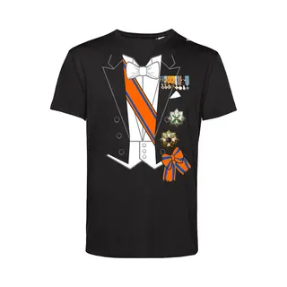 Vundy T-shirt Kind Koning Kostuum | Koningsdag Kleding | Oranje T-shirt | Zwart | Maat 92