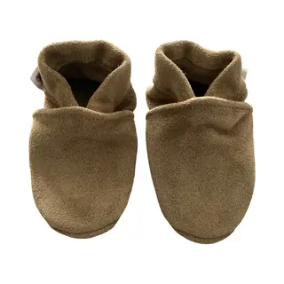 Baby-slofje.nl Camelkleurige Suede Babyslofjes Van Baby-slofje Maat 28/29