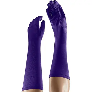 Apollo - Lange Handschoenen - Satijnen Handschoenen - 40 Cm - Paars - One Size - Gala Handschoenen - Lange Handschoenen Verkleed - Charleston