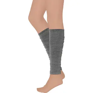 Apollo - Feest Beenwarmer 60 Denier Microfibre - Lurex - Zilver - One Size - Beenwarmers Dames - Beenwarmers Carnaval - Feestkleding - Carnaval