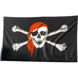 *** Grote Piraten Vlag 150x90cm - Piraat - Doodshoofd - Van Heble® ***