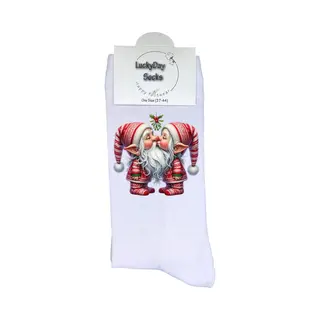 Lucky Day Socks Elfjes - Verjaardag Cadeau - Grappige Sokken - Print Sokken - Leuke Sokken Voor Heren En Dames - Moederdag - Vaderdag - Cadeau Voor Hem En Haar -