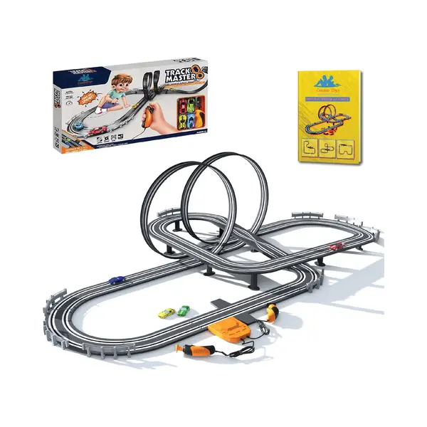 CosmoToys Elektrische Racebaan - Incl. Inspiratoeboek - Auto Speelgoed - Voor Kinderen - Autobaan Speelgoed - Kinderspeelgoed - 7, 0M Lang - Ultimate thumbnail