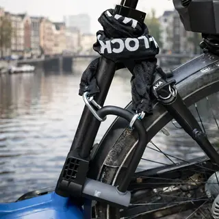 Maxx-Locks Huntly Beugelslot - Fietsslot Art 2 - 20cm -Inclusief 90cm Ketting - Zwart