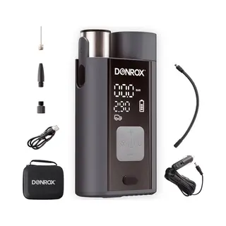 Donrox Ride A924 – Premium Compressor | Luchtcompressor | Bandenpomp Auto, Camper & Fiets – Verwisselbare Accu & 12V Aansluiting