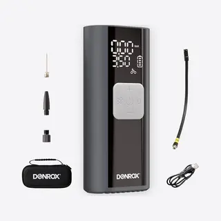 Donrox Ride F524 – Compressor | Luchtcompressor | Bandenpomp Fiets & Auto | Elektrische Fietspomp – Draadloos & Compact