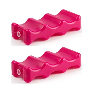 Plasticforte Koelelementen Voor Blikjes - 2x Stuks - 22 X 9 Cm - Roze - Blikken Koelelement - Kunststof
