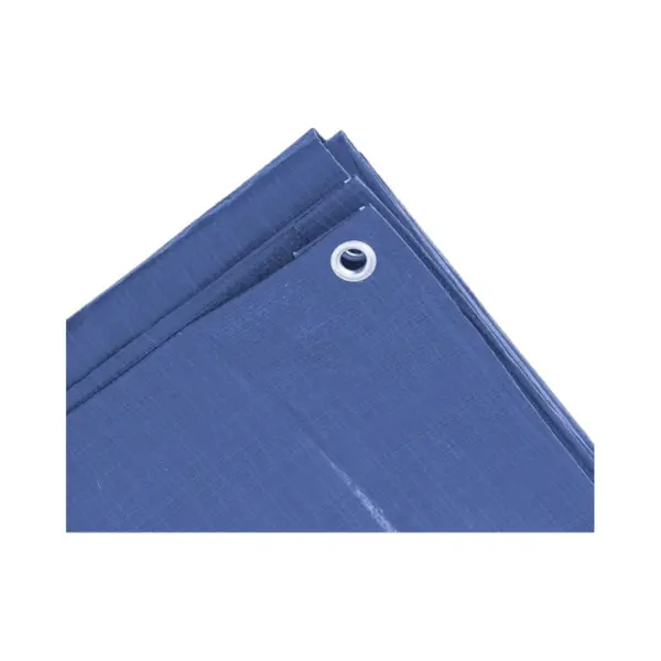 Benson 1x Stuks Stevig Afdekzeil Formaat 3 X 4 Meter Blauw Met Ringen - Polypropyleen Zeilen thumbnail