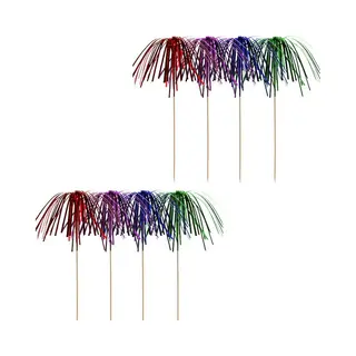 Papstar Decoratie Prikkers Vuurwerk - 80x - 17 Cm - Ijscoupe Prikkers - Ijsprikkers