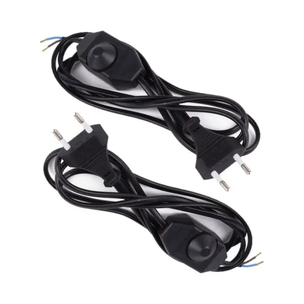 Benson Snoer Met Dimmer En Stekker - 2x - Zwart - 2 M - Snoerdimmer thumbnail