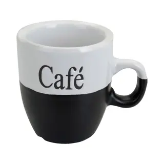 Excellent Houseware Koffiemokken - 2x Stuks - Zwart - Keramiek - 150 Ml