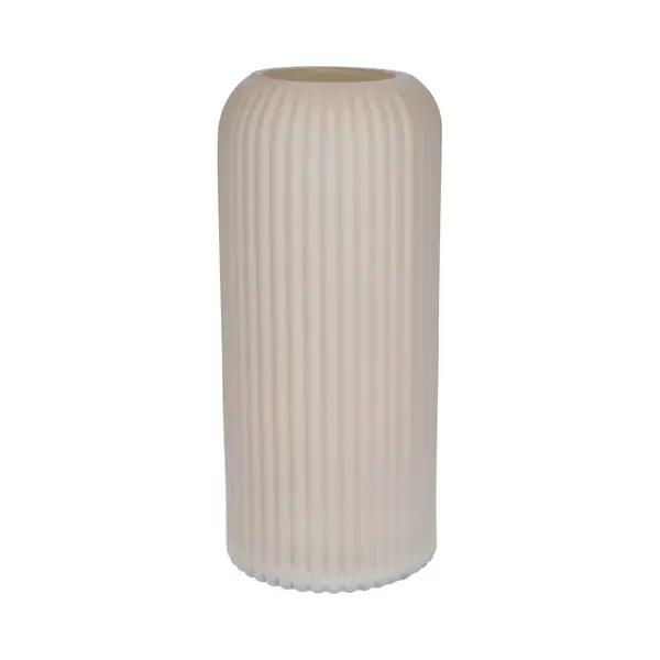 Bellatio Design Bloemenvaas - Creme - Matglas - 10 X 25 Cm - Vaas thumbnail