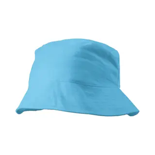Zonnehoedje/vissershoedjes Voor Volwassenen - Lichtblauw - 100% Katoen - Zon Bescherming - Festival