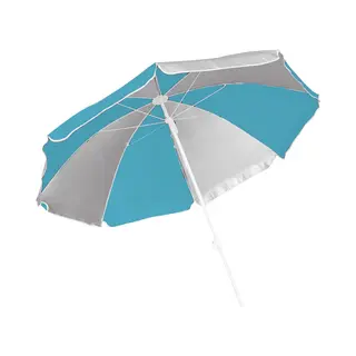 Gebro Parasol - Blauw/wit - Gestreept - D120 Cm - Uv-bescherming - Incl. Draagtas