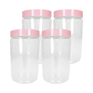 Plasticforte Forte Plastics Voorraadpot/bewaarpot - 6x - 1L - Kunststof - Oud Roze - B10 X H17 Cm
