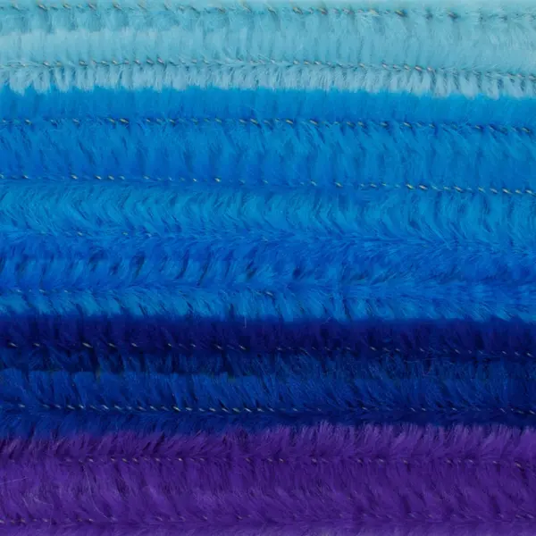 Chenilledraad - 30x - Blauwe Tinten - 8 Mm X 50 Cm - Hobby/knutsel Materialen thumbnail