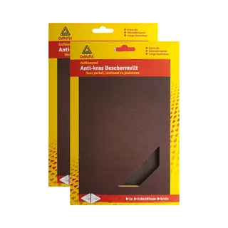 Deltafix Anti-krasvilt - 2x A4 Knipvel - Bruin - 210 X 297 Mm - Rechthoek - Zelfklevend - Beschermvilt
