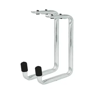 Amig Garage/fiets Plafond Ophanghaken - 2x - Metaal - Zilver - H15 X B11 Cm