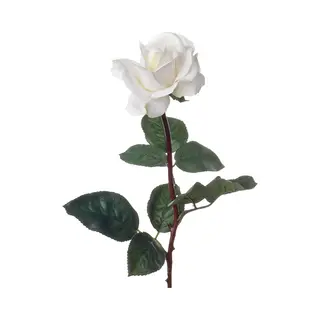 TopArt Top Art Kunstbloem Roos Caroline - Wit - 70 Cm - Zijde - Kunststof Steel - Decoratie Bloemen