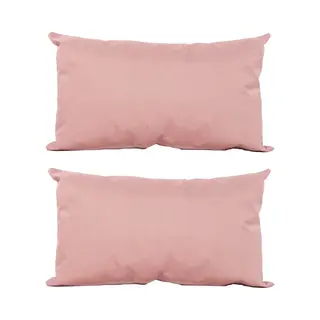 Anna's Collection Sierkussen Voor Binnen En Buiten - 2x - Oud Roze - 30 X 50 Cm - Tuinkussen