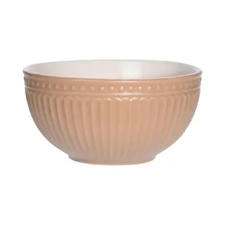 Excellent Houseware Soepkommen/serveer Schaaltjes - Roman Style - Keramiek - D14 X H7 Cm - Zand Bruin - Stapelbaar