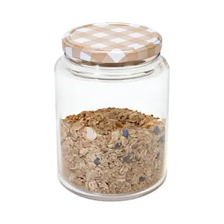 Hega Hogar Weckpot/voorraadpot Classico - 1012 Ml - Kunststof - Draaideksel - Beige - D10 X H14 Cm