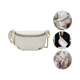 San Vitale® - Vegan Lederen Heuptasje Dames - Fanny Pack - Heuptas - Heuptasje Dames - Schoudertas - Buiktas - Crossbody -Slingbag - Off-white