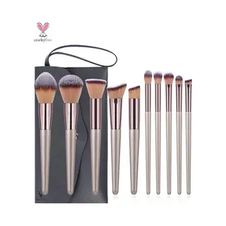 San Vitale® - Luxe Professionele Make Up Kwasten Set - Brush - Oogschaduw Penselen - Vegan Penselen - Inclusief Pouch - Make Up Pouch Met 10-delig